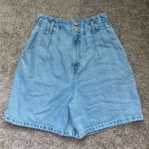 Zara light wash denim shorts